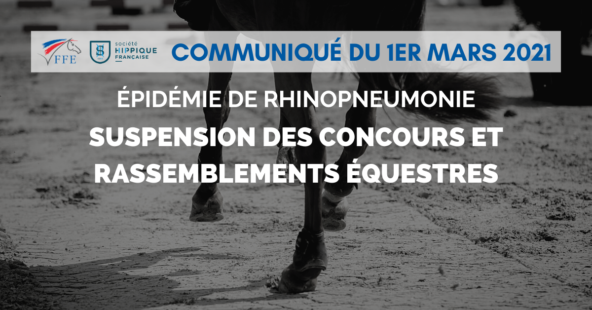 Suspension de tous les concours et regroupement équin