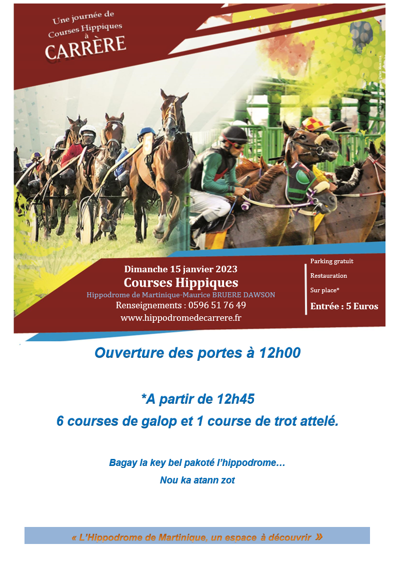 Journée de courses à l'hippodrome de Martinique