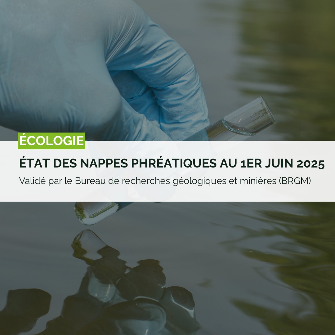 État des nappes phréatiques au 1er juin 2025