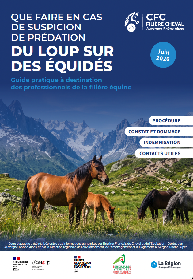 La plaquette "Que faire en cas de suspicion de prédation du loup sur des équidés ?" est désormais disponible !