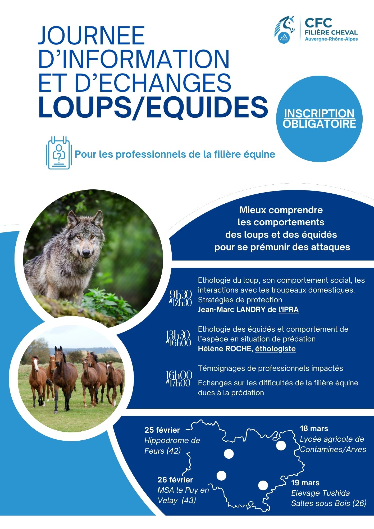 Journées d'information interactions Loups / Equidés