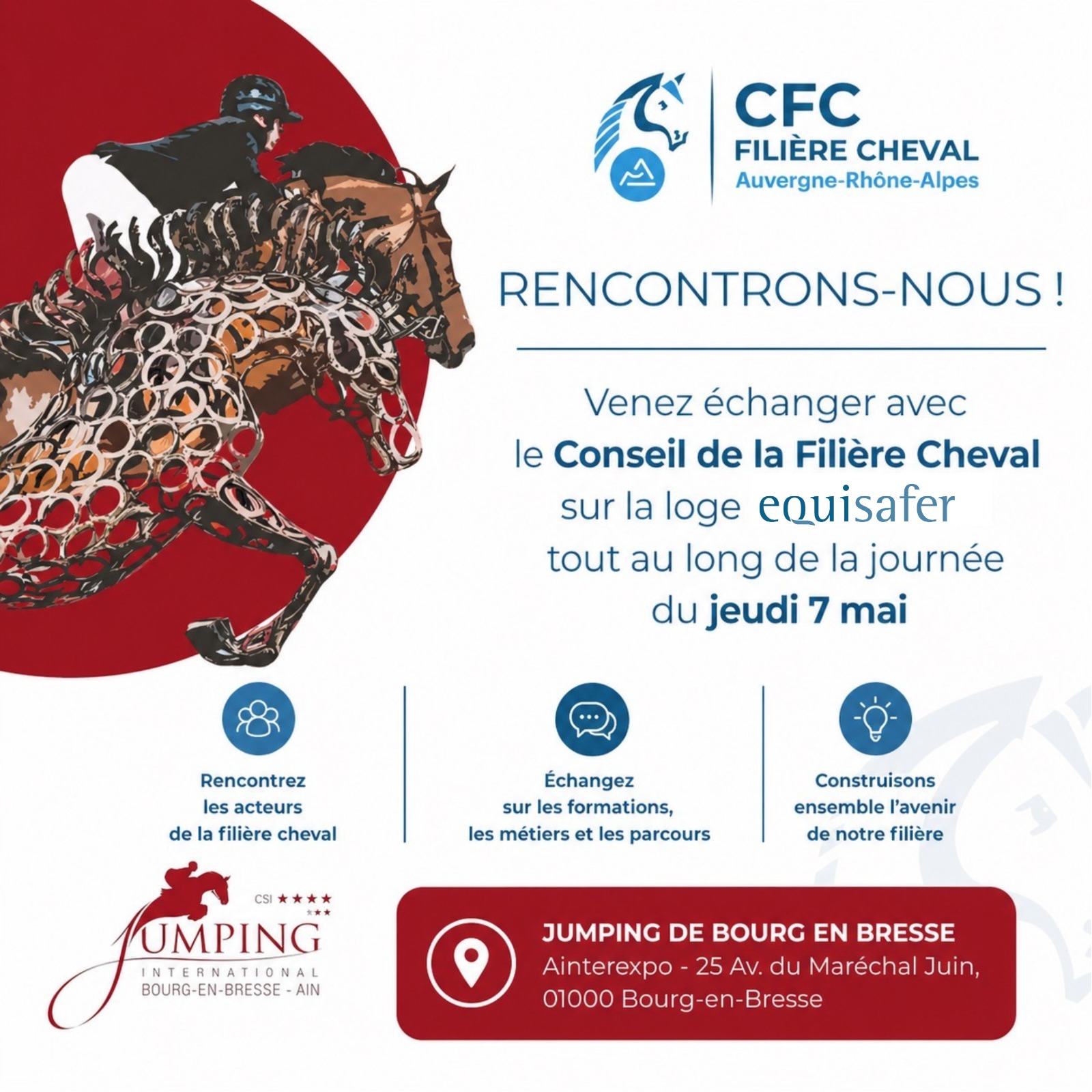 Le conseil de la filière au jumping international de Bourg en Bresse (01)