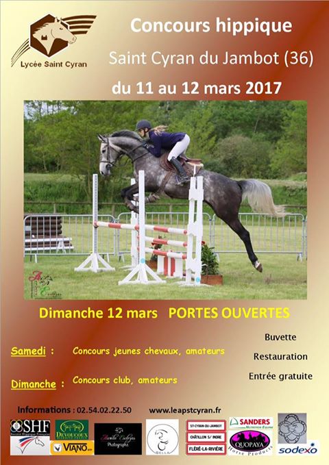 Concours hippique à Saint Cyran du Jambot des 11 et 12 mars