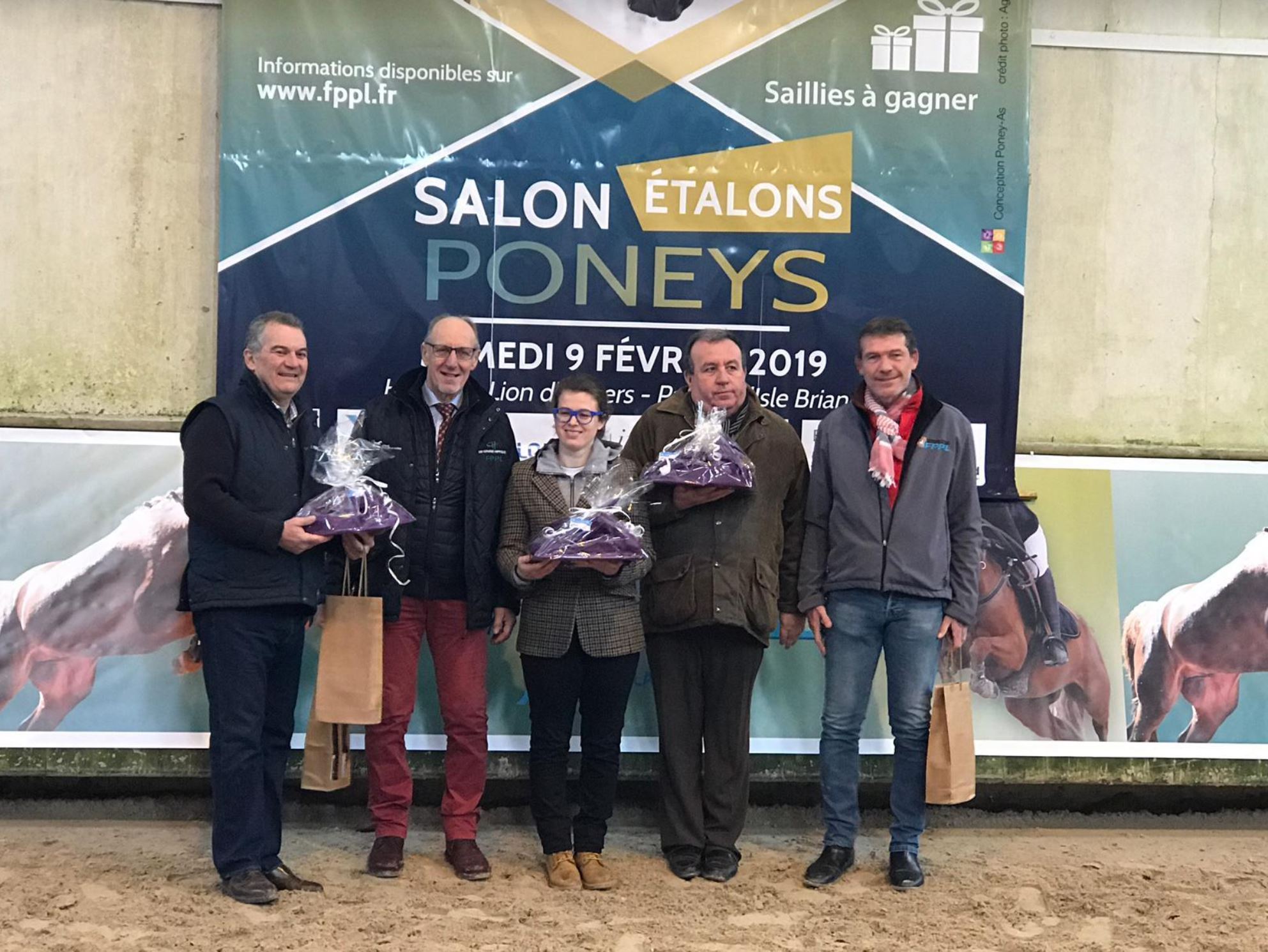 Récompenses pour les étalons poneys lors du salon au Lion d'Angers