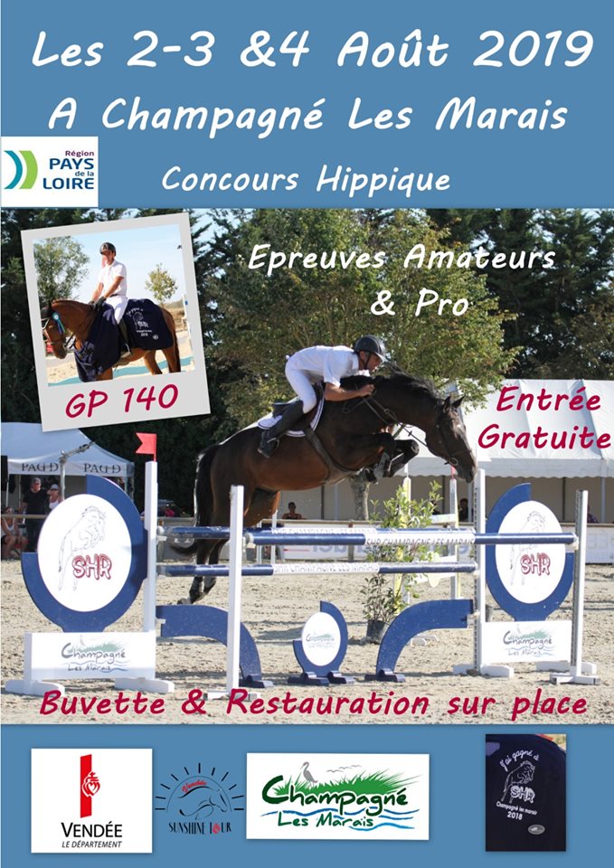 Concours hippique à la SHR de Champagné les Marais
