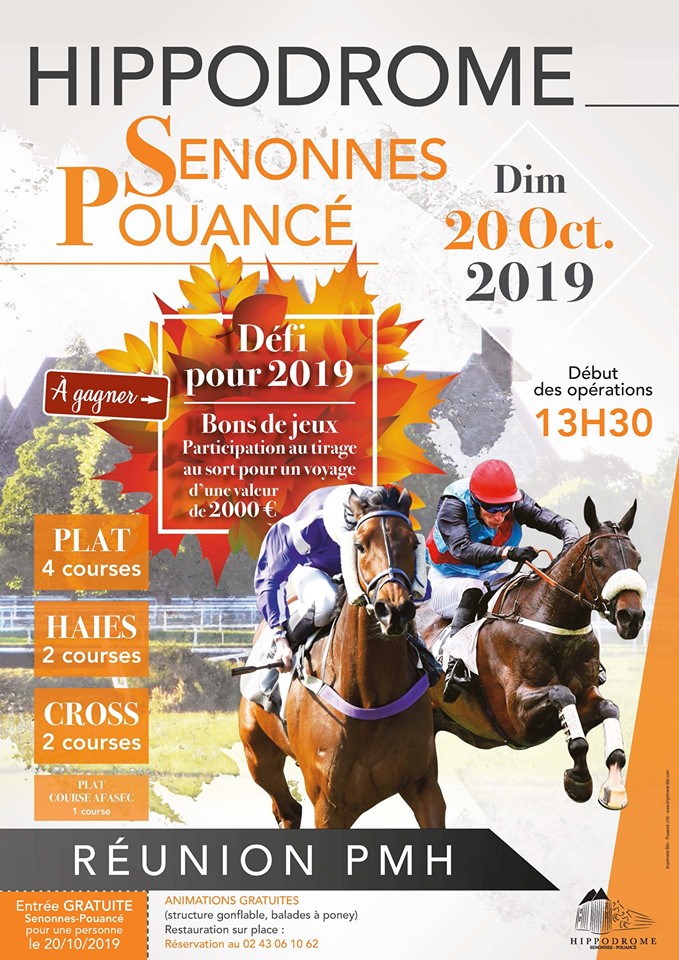 Réunion à l'hippodrome de Senonnes