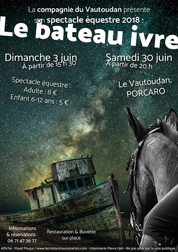 Spectacle équestre "le Bateau Ivre" à Porcaro (56)